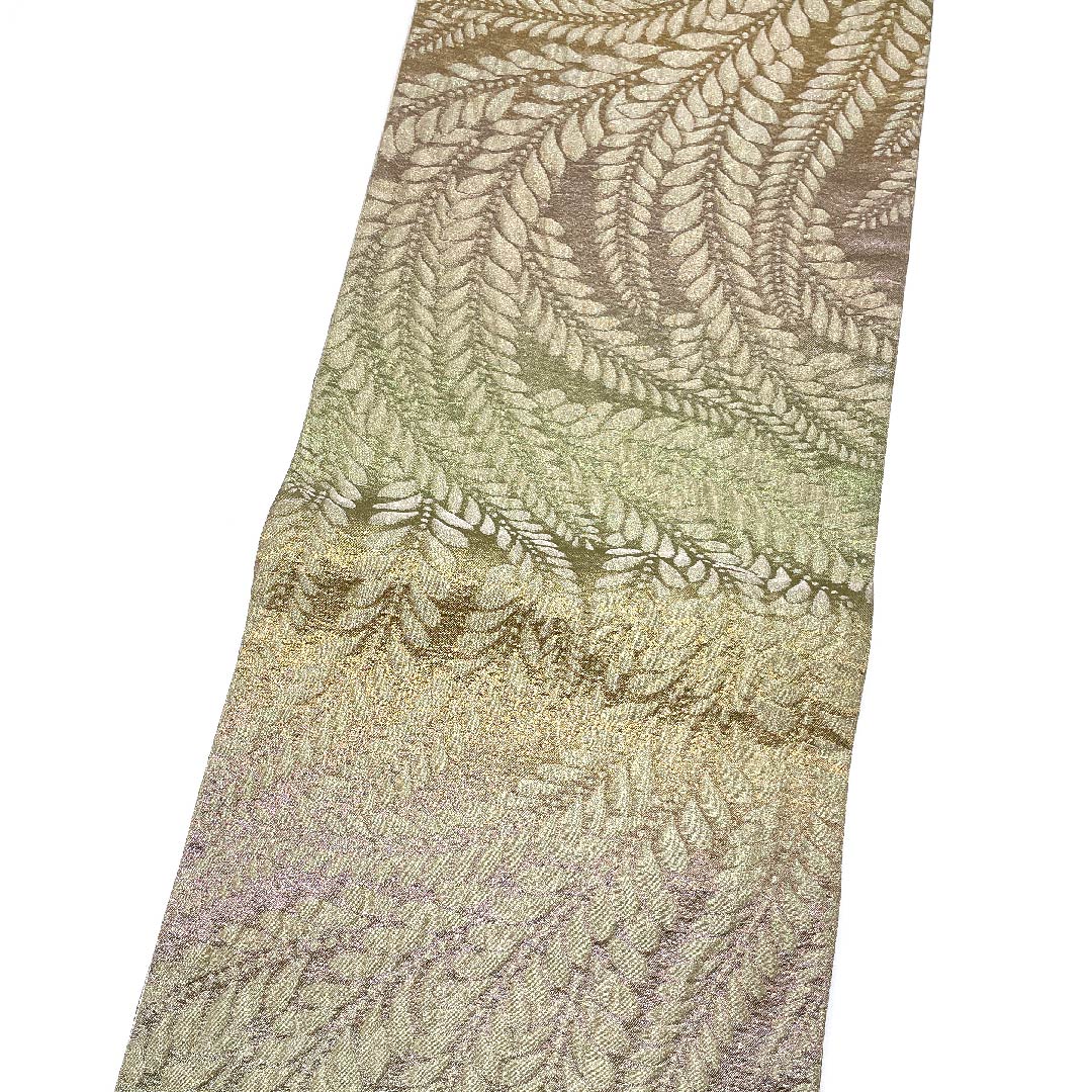 袋帯 グラデーション 藤の花 帯丈430cm 正絹 Sランク 六通 フォーマル グラデーション系 1123009092399