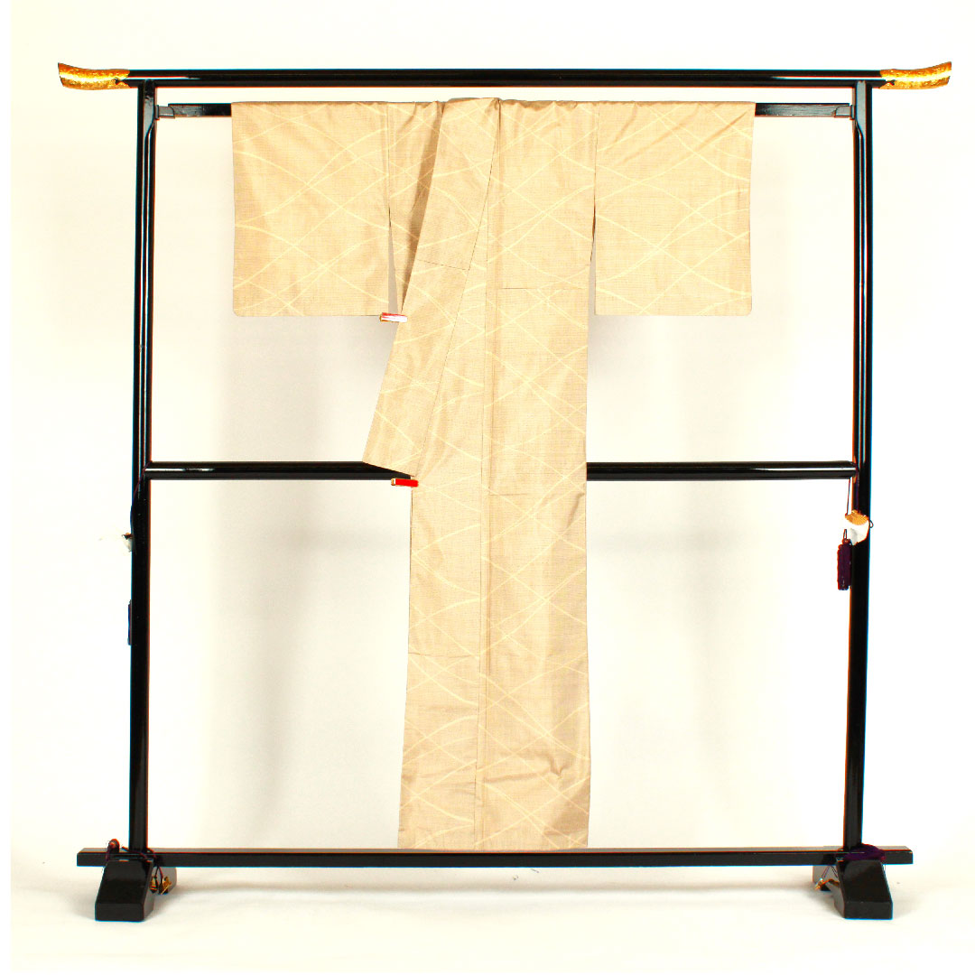 大島紬 身丈154.5cm 裄丈62cm 東郷織物 草木染 正絹 Sランク 袷 ピンク系 1116000972213