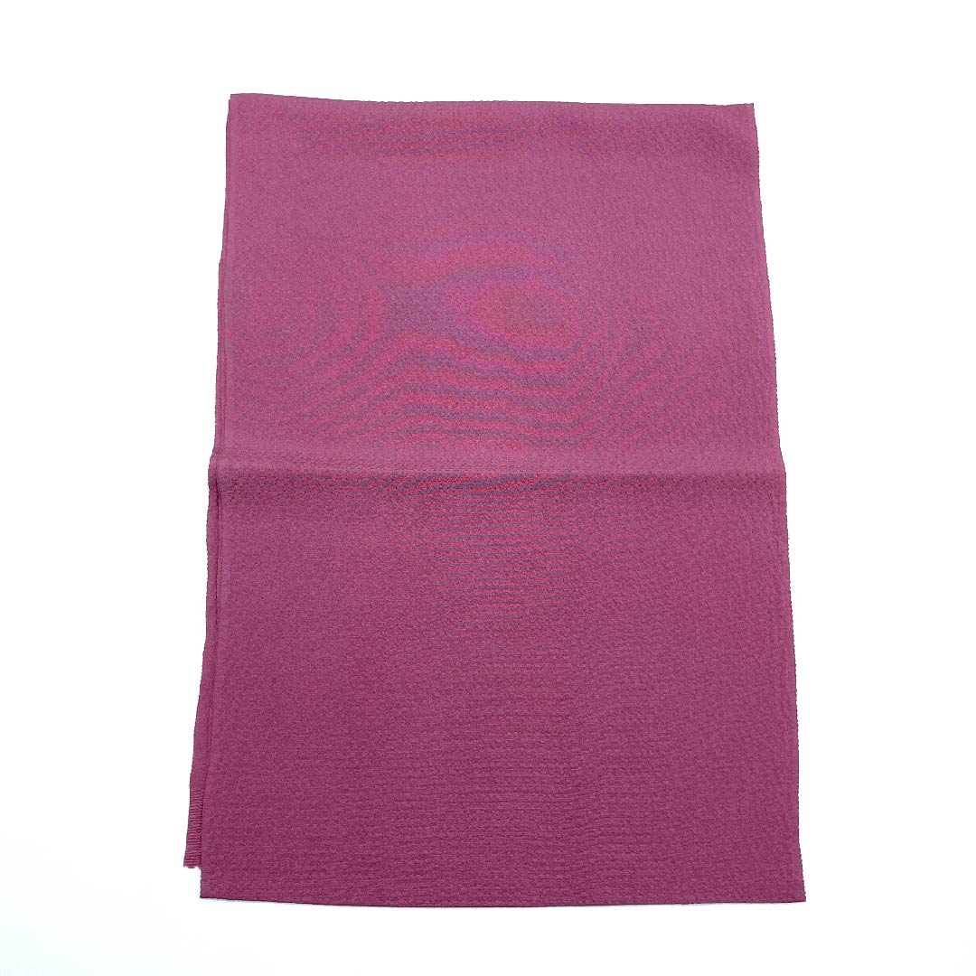(新古品) 帯揚げ 正絹 フォーマル 滅紅色(めっこういろ) 丹後ちりめん 無地 新古品 長さ約164cm 幅約30cm Sランク 紫系 1136000152920
