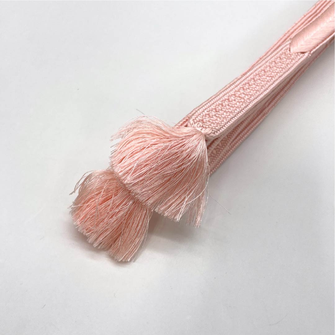 帯締め 正絹 Sランク 曙色(あけぼのいろ) 矢羽根 平組 長さ約151cm 幅約1.5cm フォーマル ピンク系 1135006162313