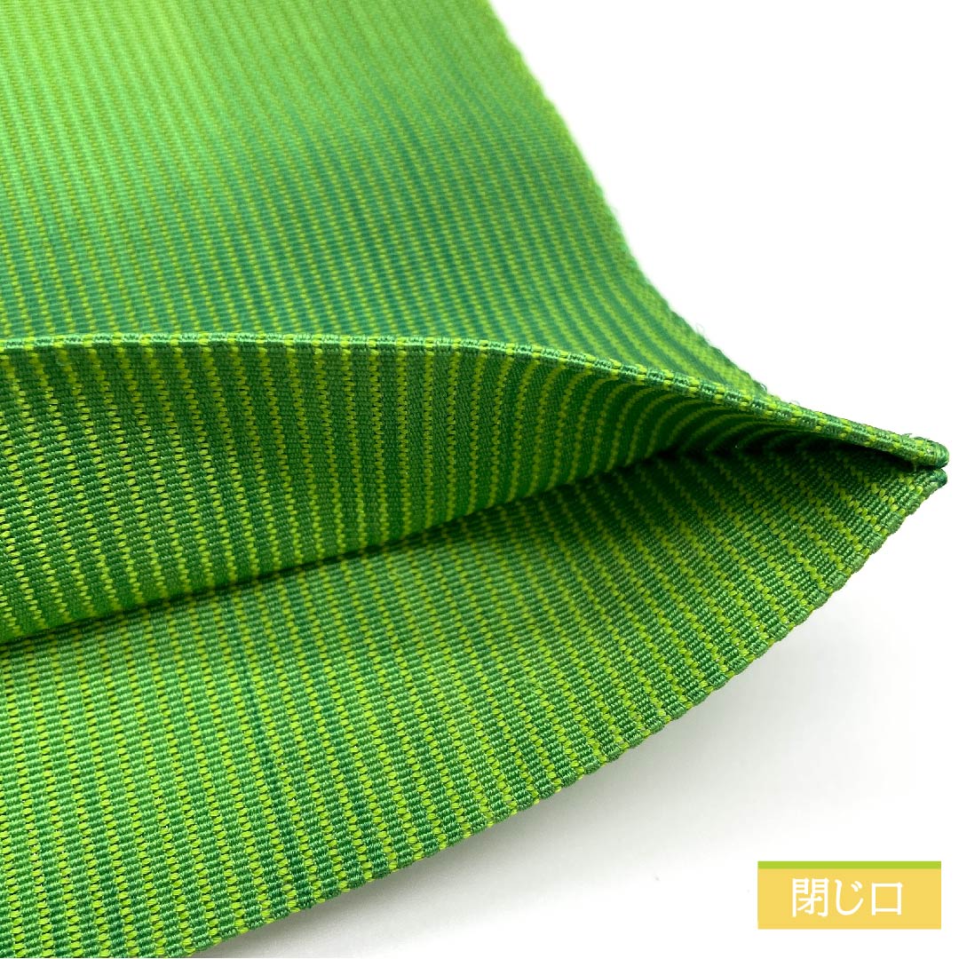 半幅帯 ポリエステル 常盤色(ときわいろ) 亀甲模様 古典柄 帯丈356cm 緑系 Aランク 1125001023319