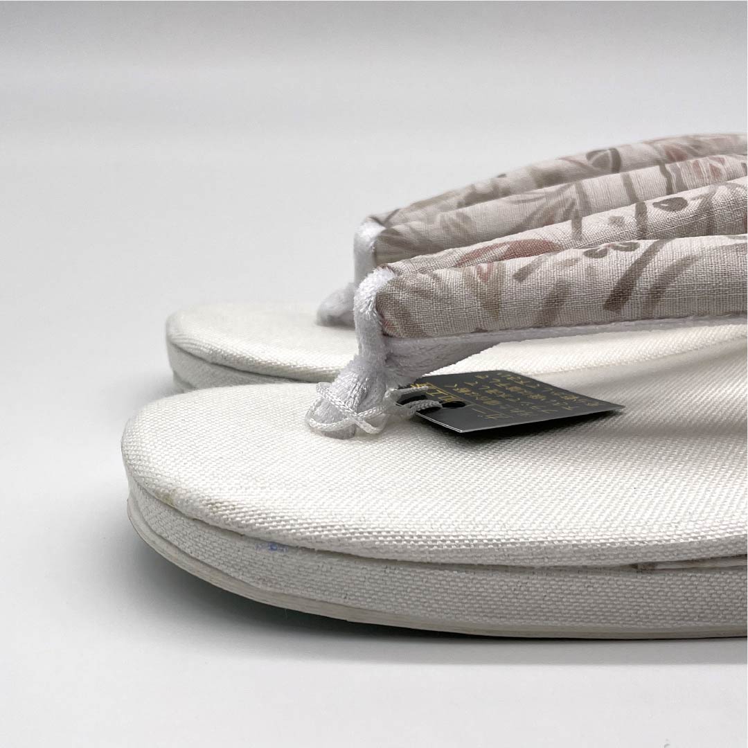 (新品)草履 亜麻 NEWランク 夏草履 亜麻草履 日本製 夏用 長さ24cm Lサイズ 白系 1122001661411