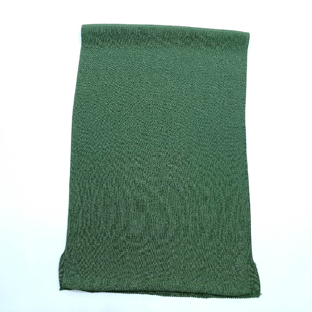 (新古品) 帯揚げ 正絹 フォーマル 笹色(ささいろ) ちりめん 無地 振袖用 長さ約164cm 幅約27.5cm Sランク 緑系 1136000072919