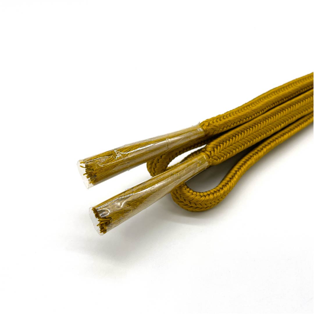 (New old stock) Obijime (sash fastener) Pure silk Golden color Crown set New old stock Length approx. 167cm Width approx. 1cm Semi-formal NEW rank Brown 1135003711314