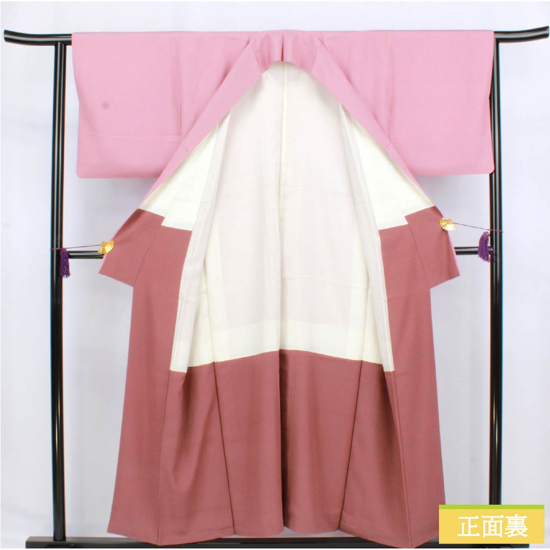 小紋 正絹 Sランク 身丈153.5cm 裄丈62.5cm 袷 美人祭色(びじんさいいろ) 江戸小紋 鮫柄 型染 ピンク系 1115006422213
