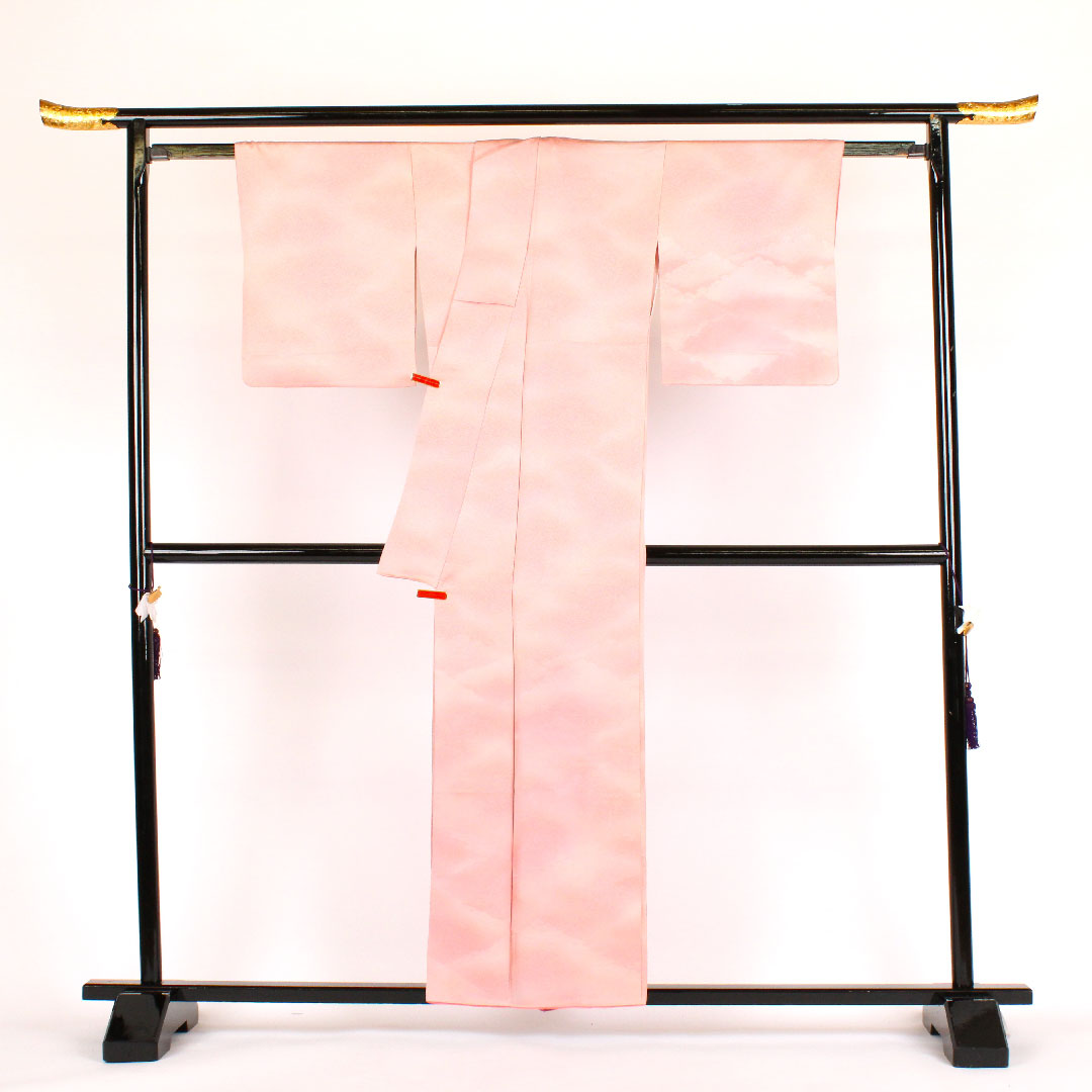 Plain color, landscape painting, length 158cm, sleeve length 65cm, lined, pure silk, A rank, pink, 1114000023113