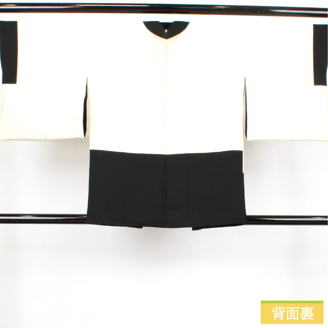 羽織 正絹 身丈78cm 裄丈64cm 黒羽織 京友禅 梅 紅葉 Aランク 袷 黒系 1117000793910