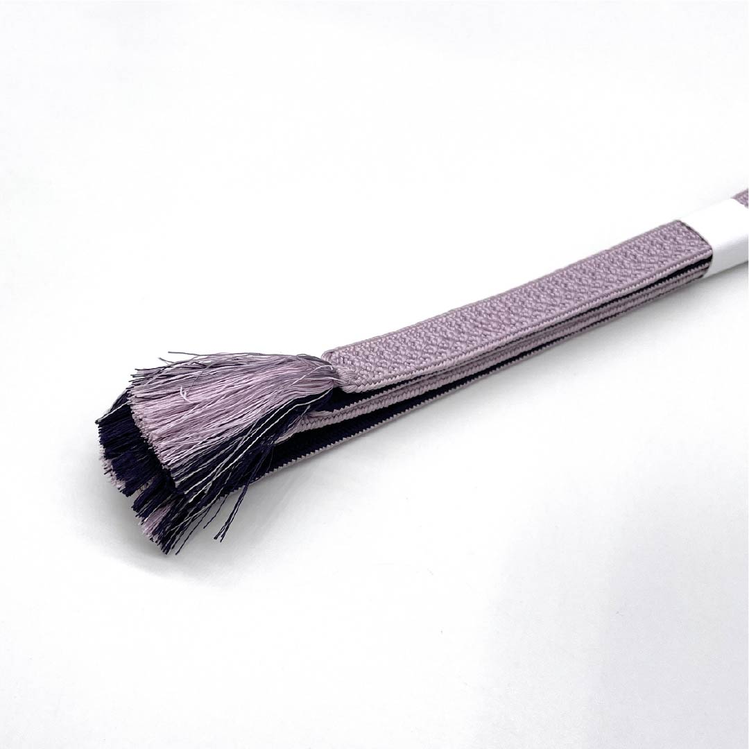 (新品)帯締め 正絹 NEWランク 淡藤色(うすふじいろ) 江戸組紐 帯留め用 長さ約128cm 幅約1.6cm カジュアル 紫系 1135005871320