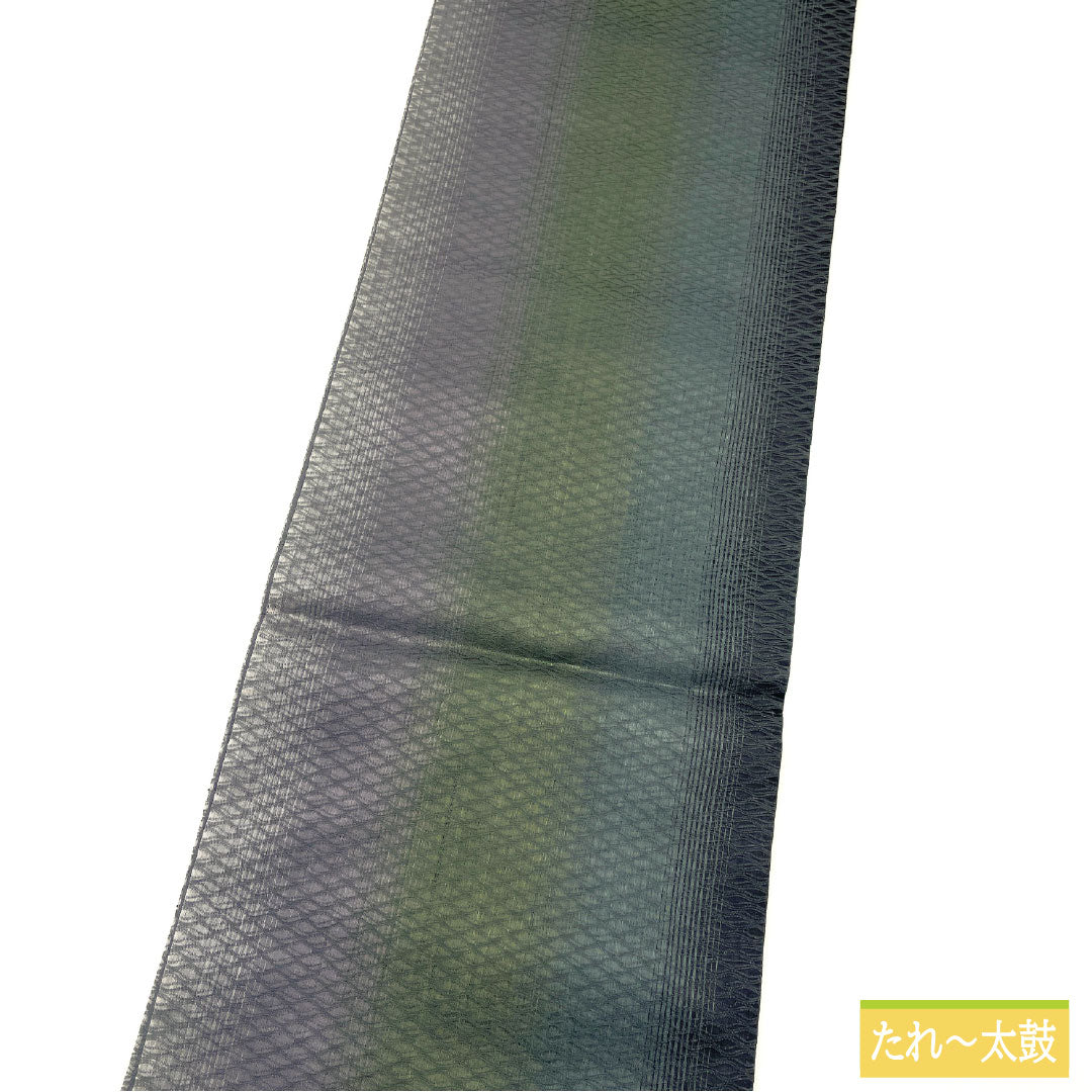 袋帯 正絹 Sランク 櫛織 抽象模様 帯丈472cm ポイント柄 カジュアル グラデーション系 1123016792499