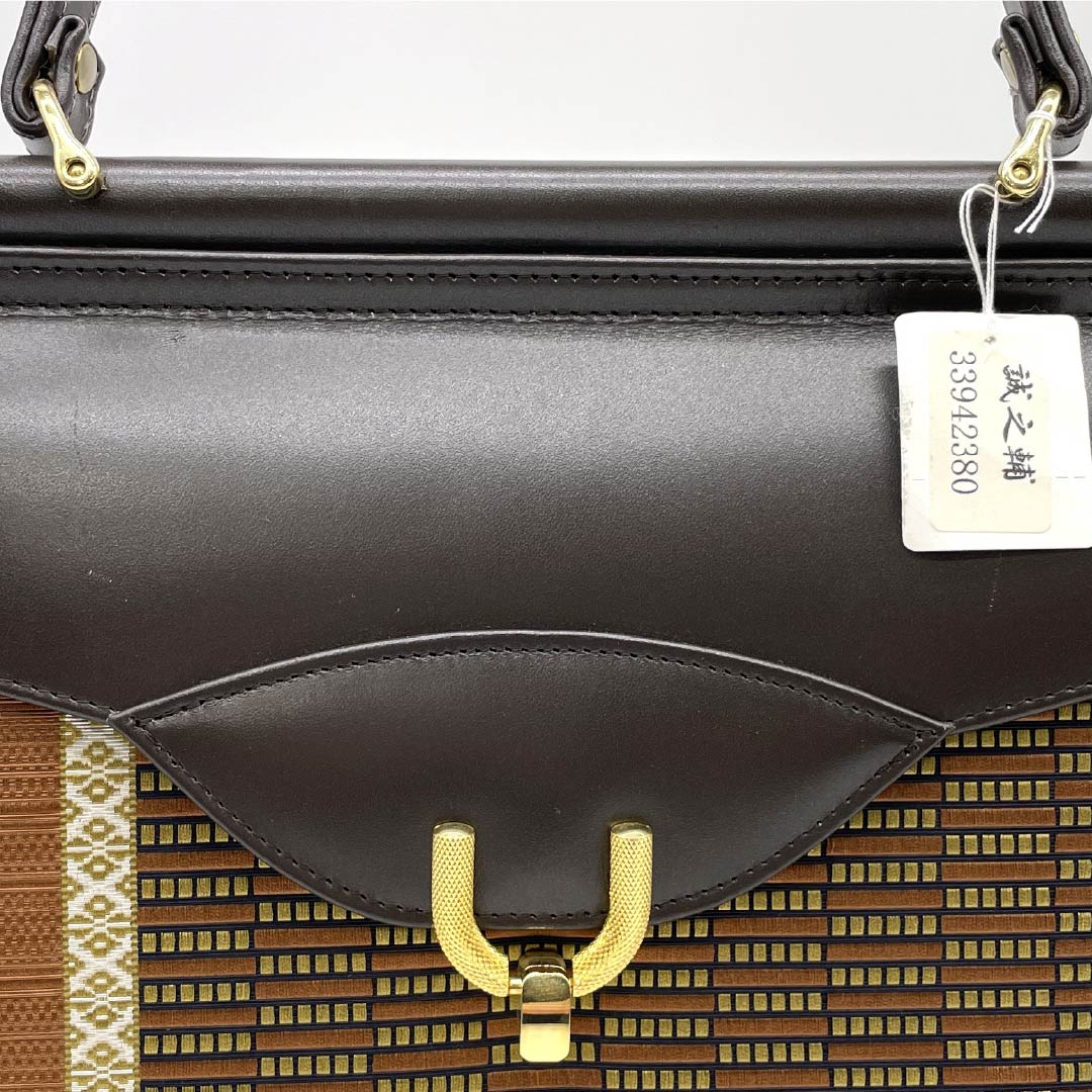 (新古品)和装バッグ カジュアル NEWランク 博多織 大倉織物 誠之輔 茶系 113900112114