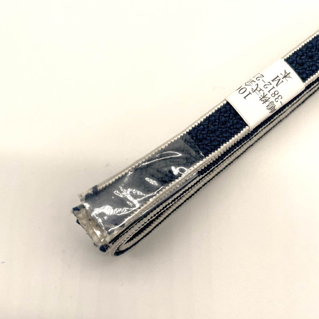 (新古品) 帯締め 正絹 三分紐 濃藍色(こいあいいろ) 五嶋紐 新古品 長さ約129cm 幅約0.9cm カジュアル Sランク 青系 1135000732317