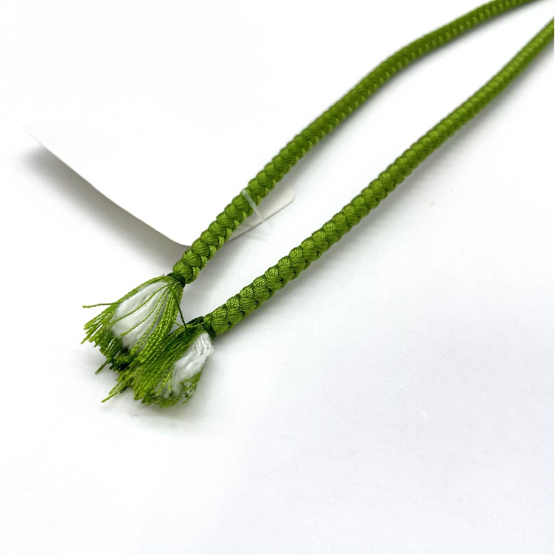 帯締め その他 柳緑色(りゅうりょくいろ) 浴衣用 花 パール 長さ約158cm 幅約0.5cm カジュアル Sランク 緑系 1135003492319