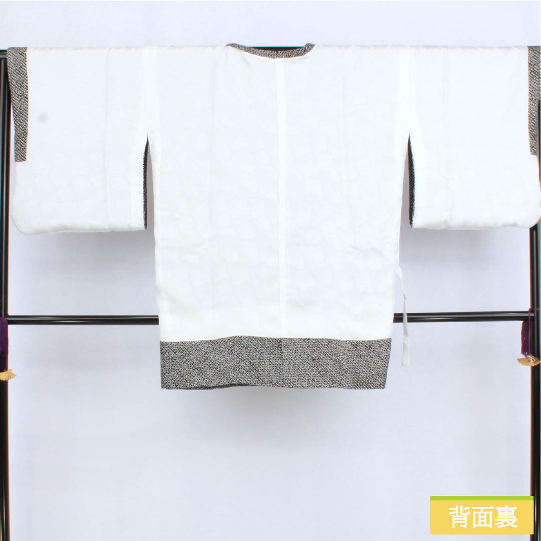 道中着 正絹 Sランク 身丈85cm 裄丈67cm 絞り 鹿の子絞り 袷 黒系 1117001232910