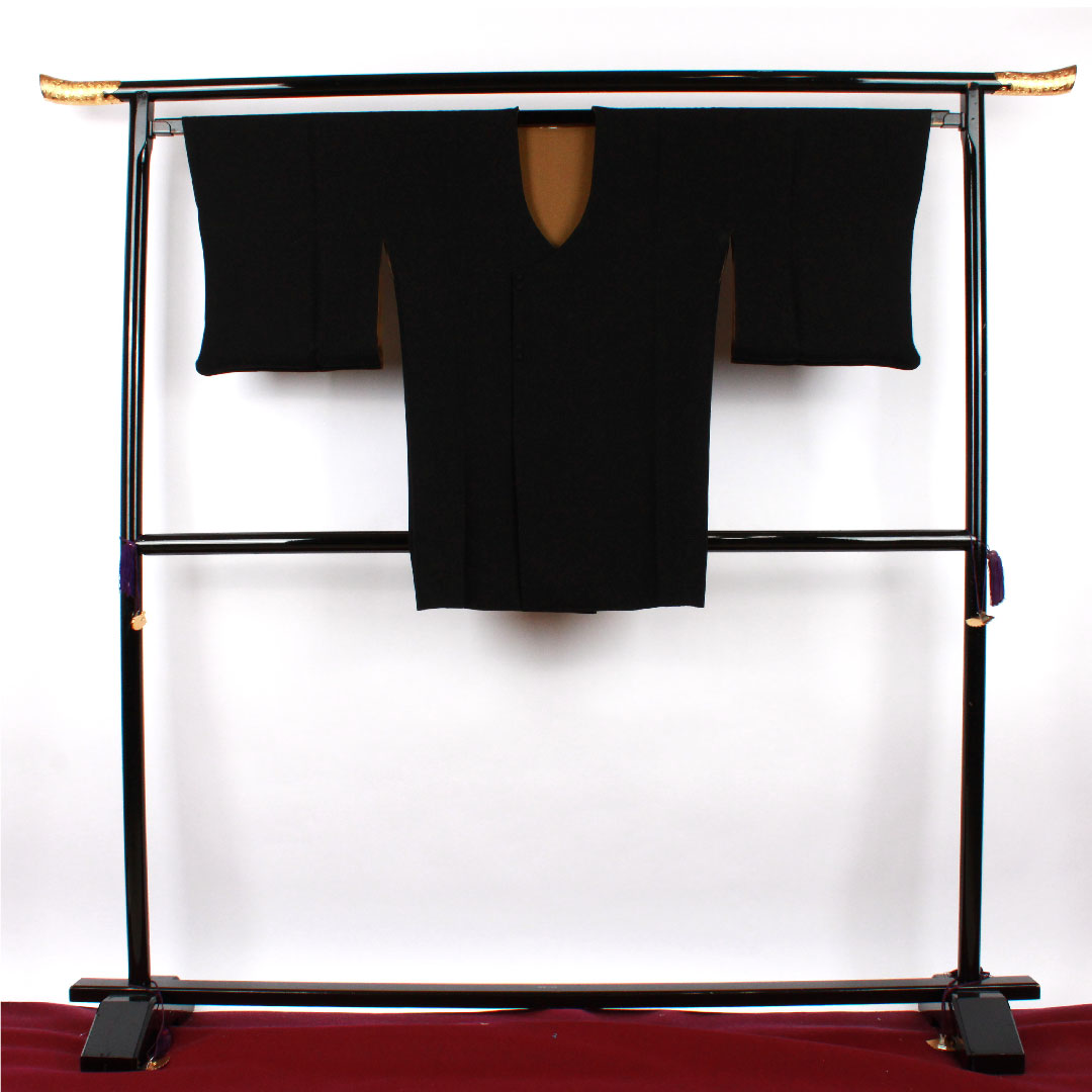 Michiyuki coat, length 87cm, sleeve length 66.5cm, sooted bamboo color, reversible, pure silk, S rank, lined, brown, 1117000512914