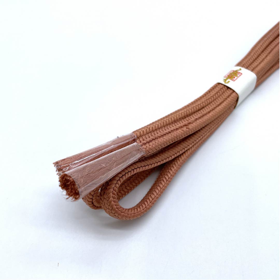 (New old stock) Silk obijime (belt fastener) Tokiasagi color (Tokiasagi color) Crown set New old stock Length approx. 161.5cm Width approx. 1cm Semi-formal NEW rank Brown 1135003581314