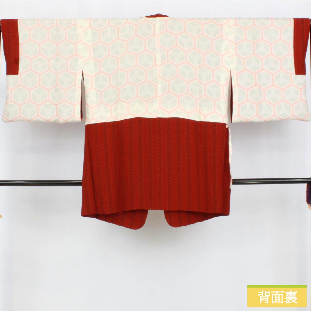 道行コート 正絹 Sランク 身丈81cm 裄丈63.5cm 紅樺色(べにかばいろ) 吉原つなぎ 袷 赤系 1117001202912