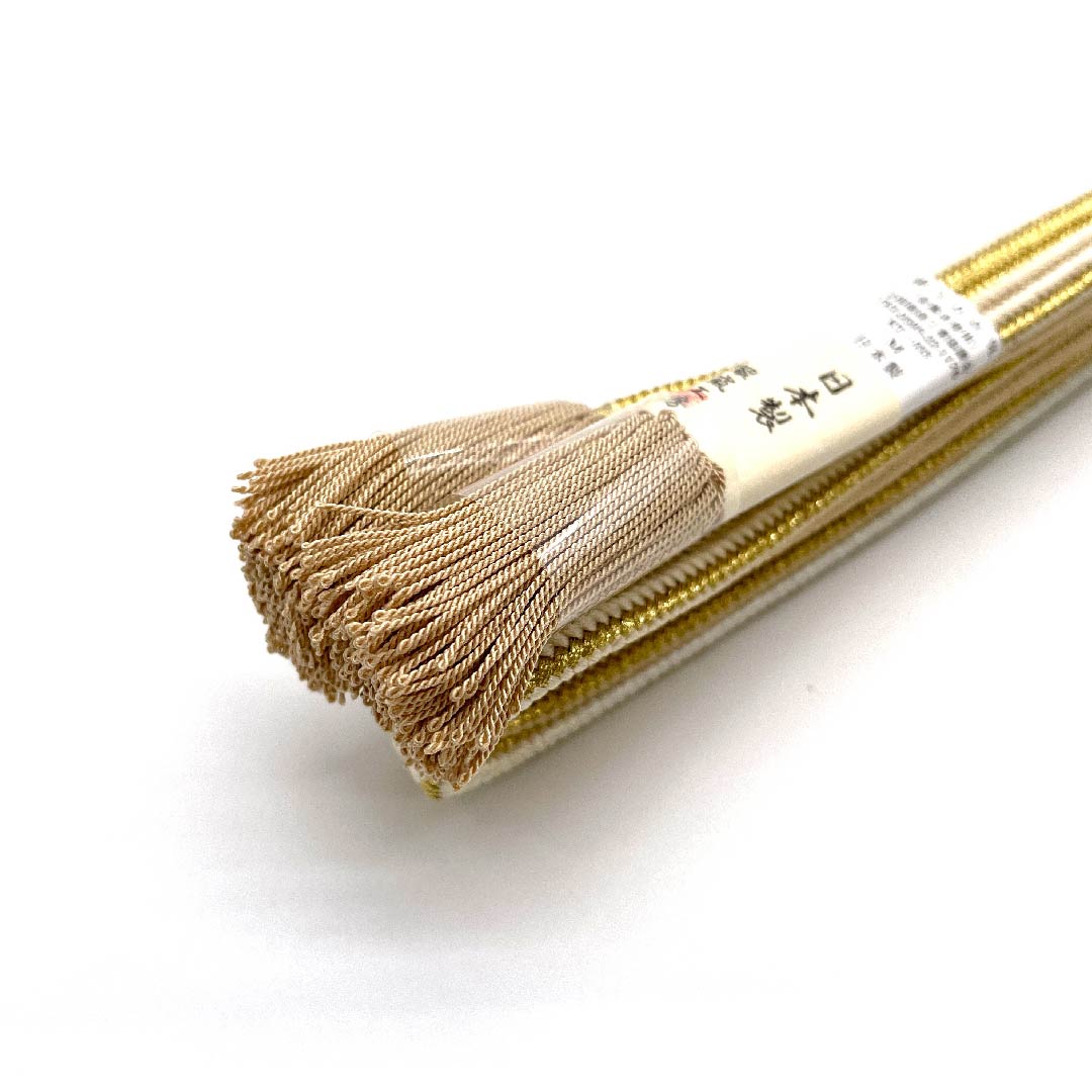 (新古品) 帯締め 正絹 四分紐 グラデーション 翠嵐工房 金属糸使用 新古品 長さ約162cm 幅約1.2cm フォーマル Sランク グラデーション系 1135001802999