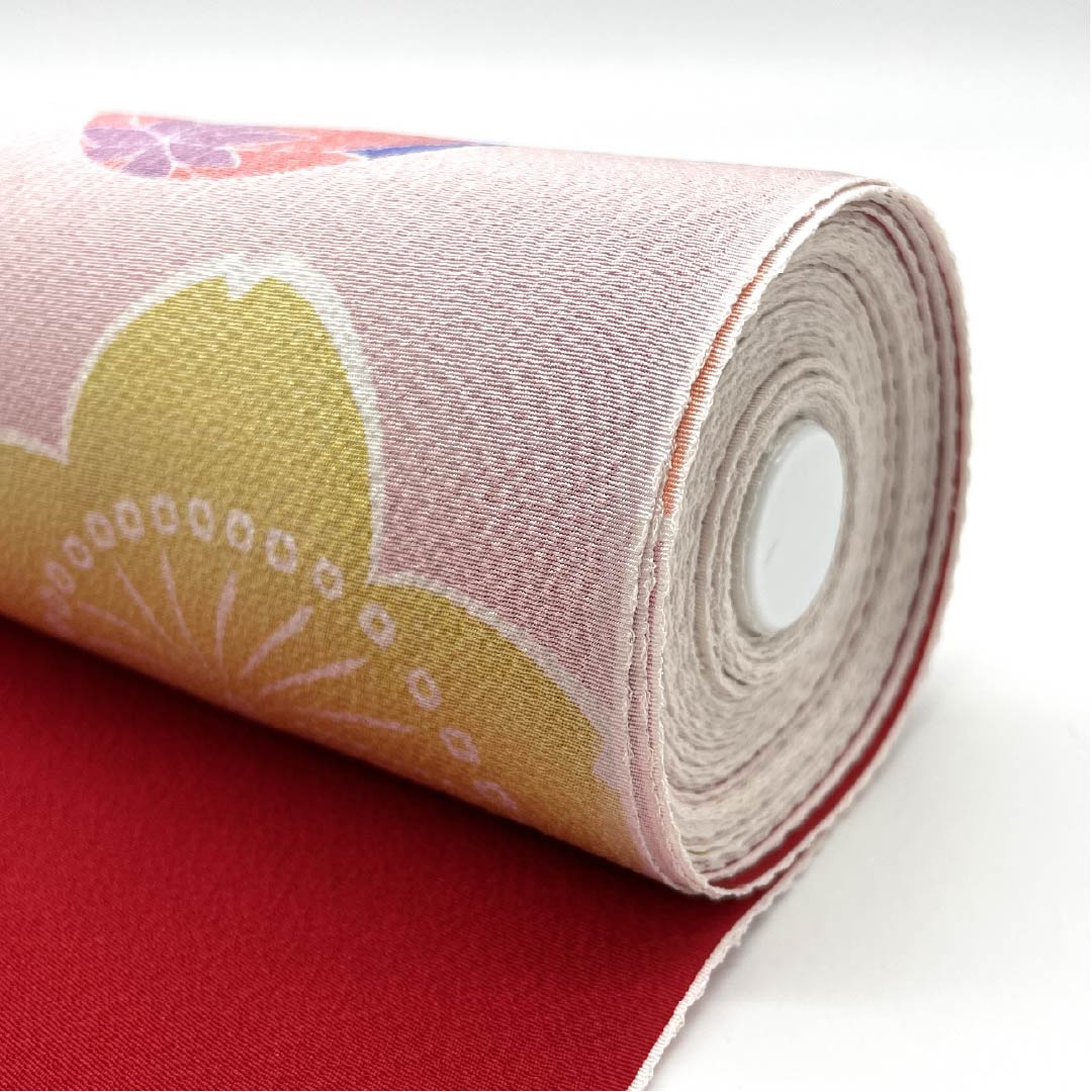 Fabric, Komon, Pure Silk, Crimson Red, Tango Chirimen, Bundled Noshi, Ball, New Rank, Red 1130001041912