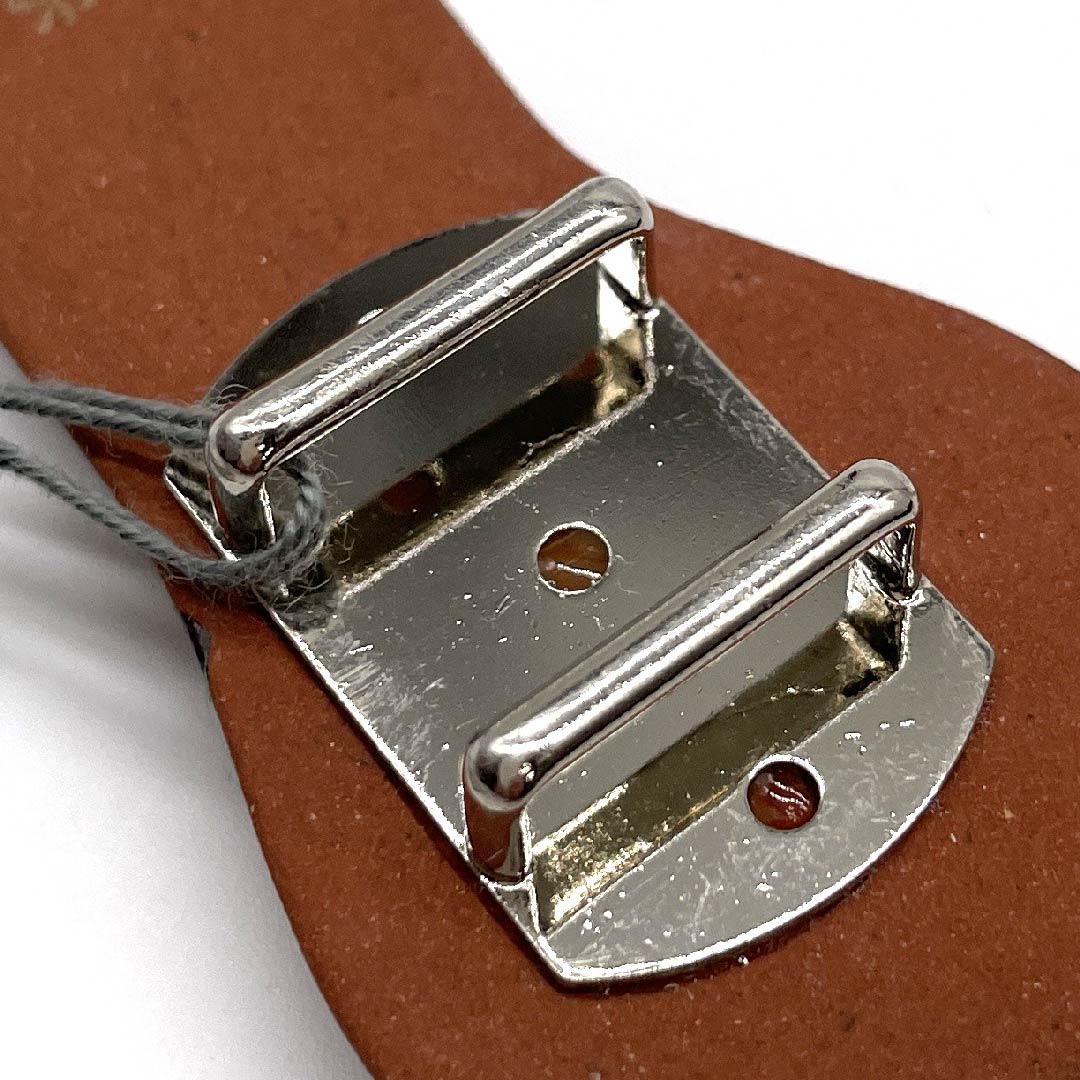 (新古品) 帯留め 陶磁器 カジュアル 海老茶色(えびちゃいろ) 清水焼 ひょうたん 籠目 長さ約3.5cm 幅約6cm Sランク 茶系 1137000052914