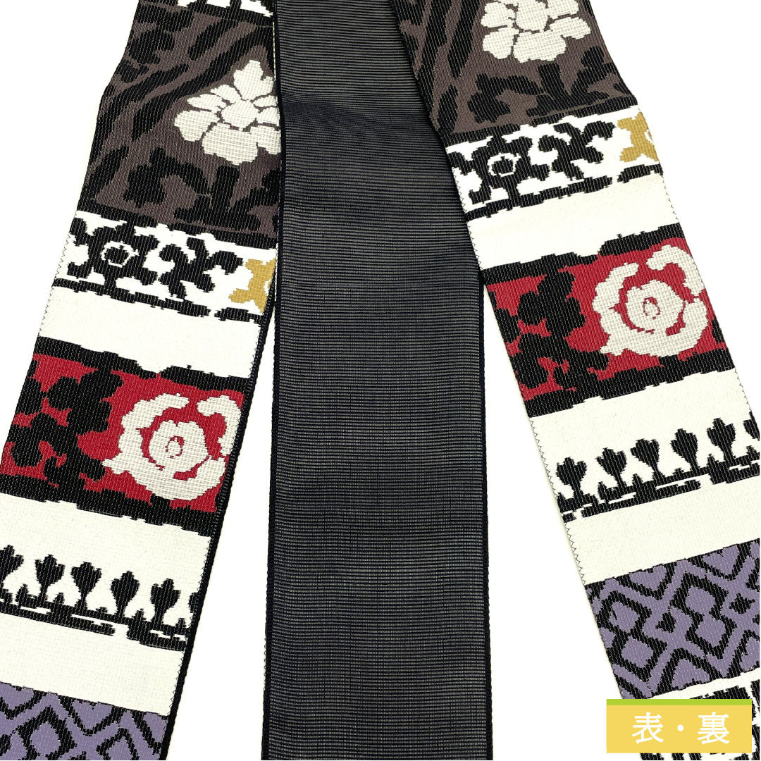 (新品未使用品)角帯 正絹 NEWランク 抽象柄 全通 帯丈424cm 幅10cm グラデーション系 1134000601999