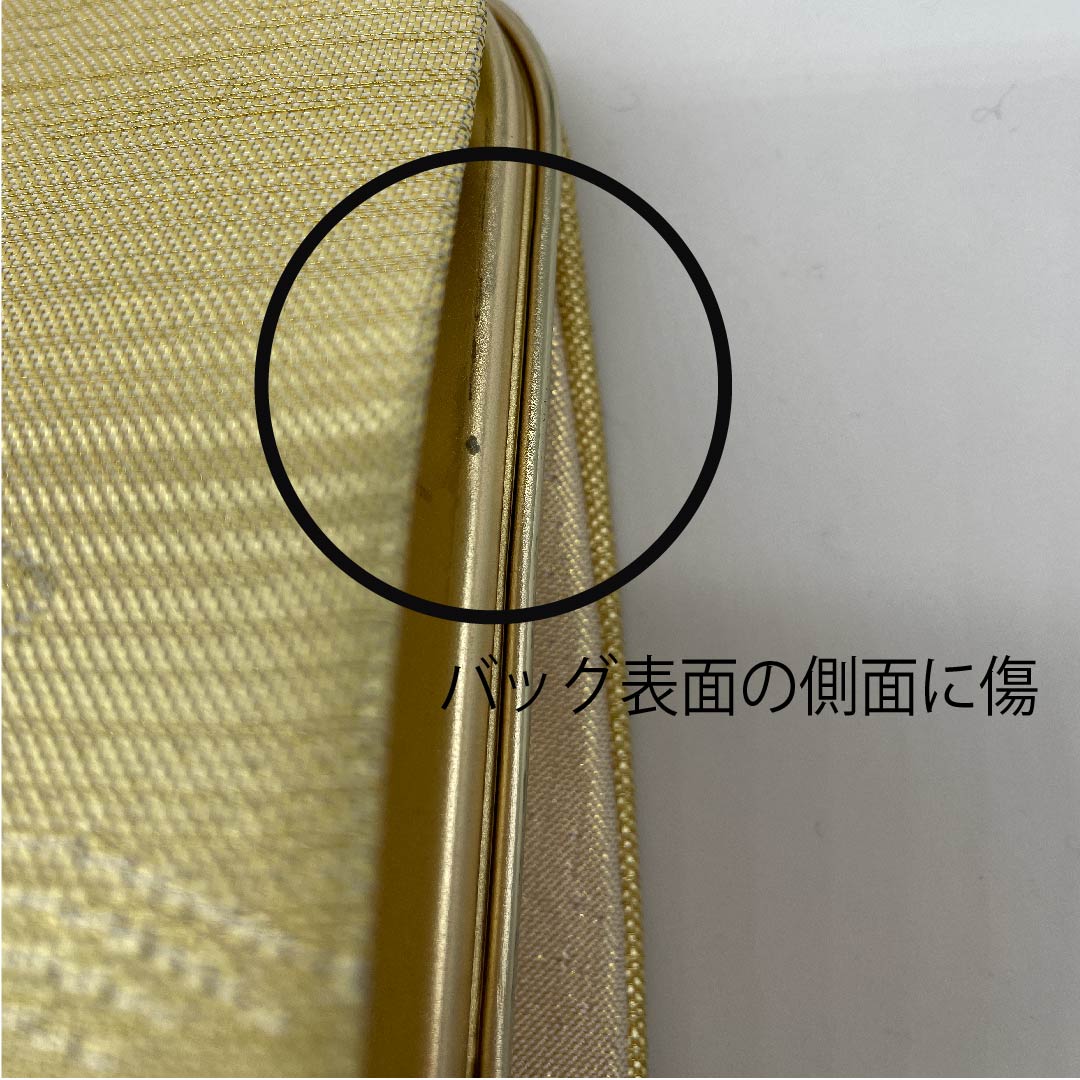 (New old stock) Formal Japanese style bag, gold (kin-iro), unused, for Tomesode, classic pattern, gold, S rank, 1133000082221