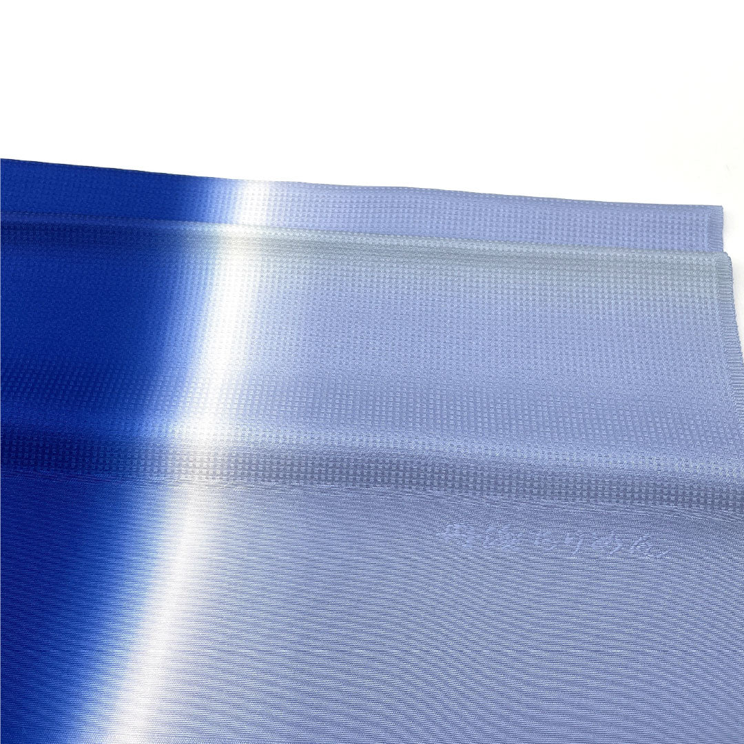 (新古品)帯揚げ 正絹 Bランク セミフォーマル 濃桔梗色(こいききょういろ) 薄藍色(うすあいいろ) 丹後ちりめん 長尺 長さ約186cm 幅約32cm 青系 1136001784917