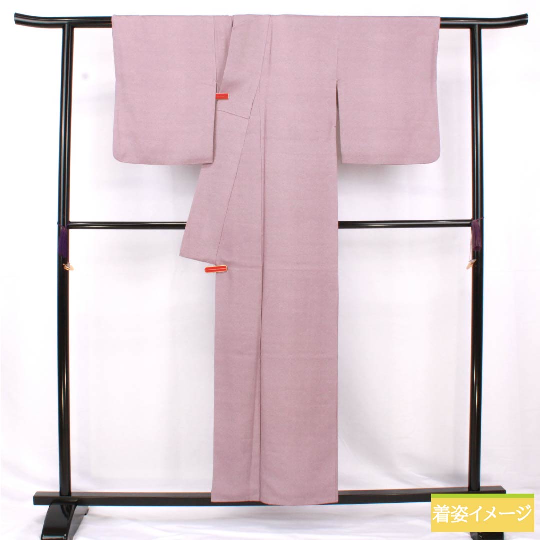 Komon, pure silk, length 155cm, sleeve length 64cm, lined, half-colored (hashitairo), Edo komon, shark komon, B rank, purple, 1115005074320