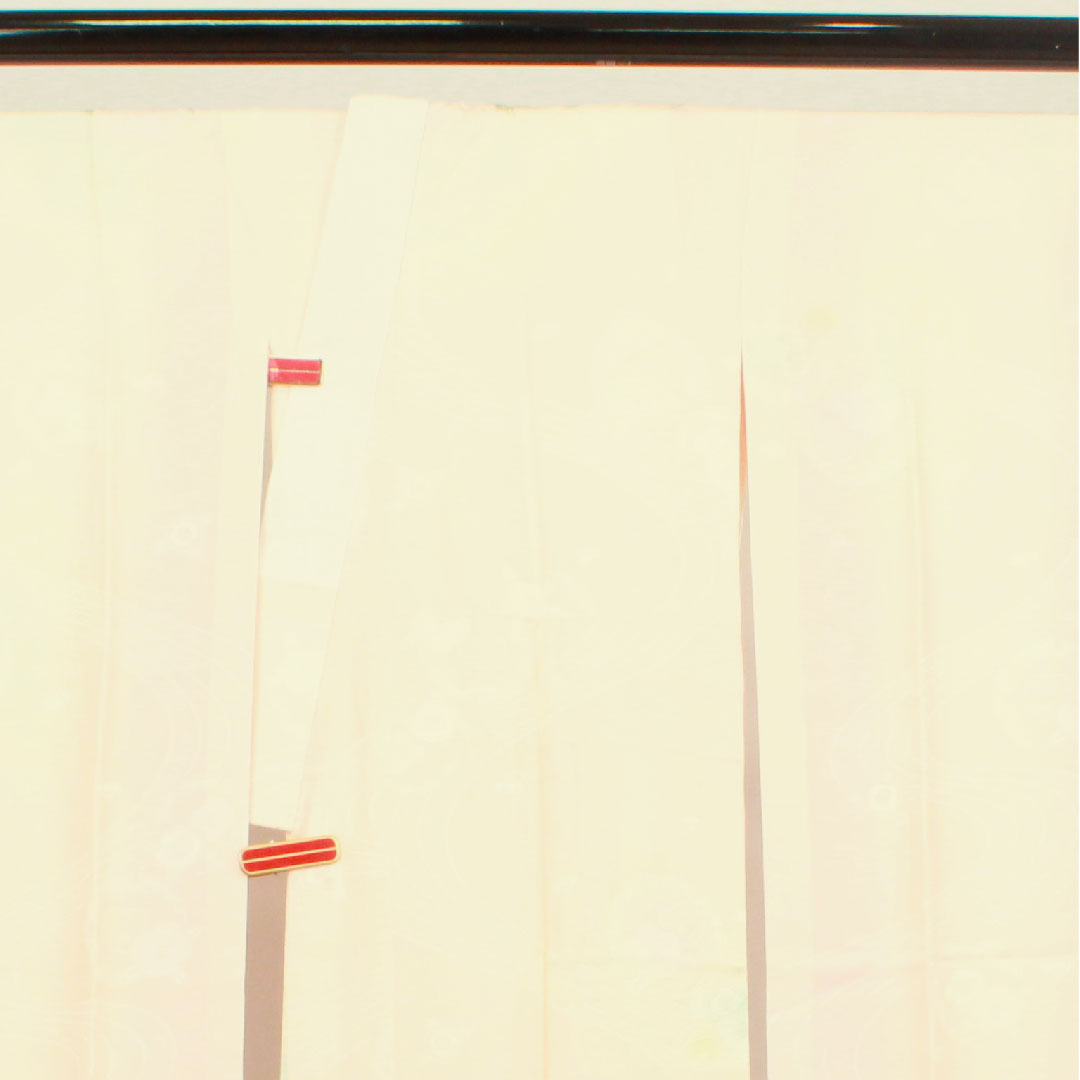 長襦袢 正絹 身丈124cm 裄丈64cm 単衣 振袖用 ボカシ染 雪輪 椿 Aランク ピンク系 1129000393113