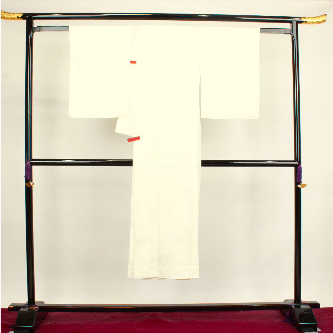 長襦袢 正絹 身丈138cm 裄丈65cm 袷 フォーマル 吉祥文様 Sランク 白系 1129000452511