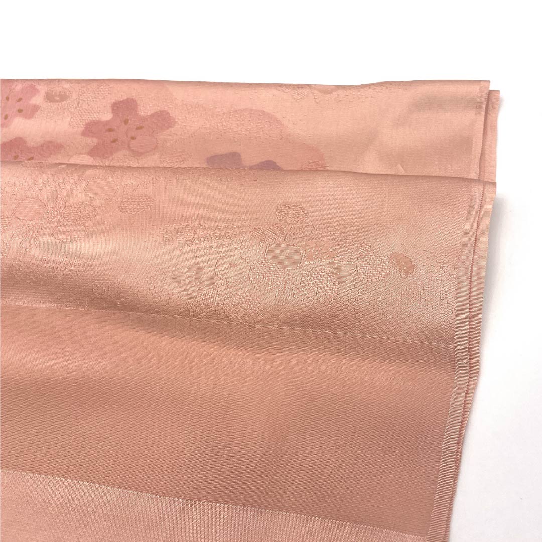 帯揚げ 正絹 Sランク セミフォーマル 東雲色(しののめいろ) 古典柄 花柄 長さ約172cm 幅約29.5cm ピンク系 1136002042913