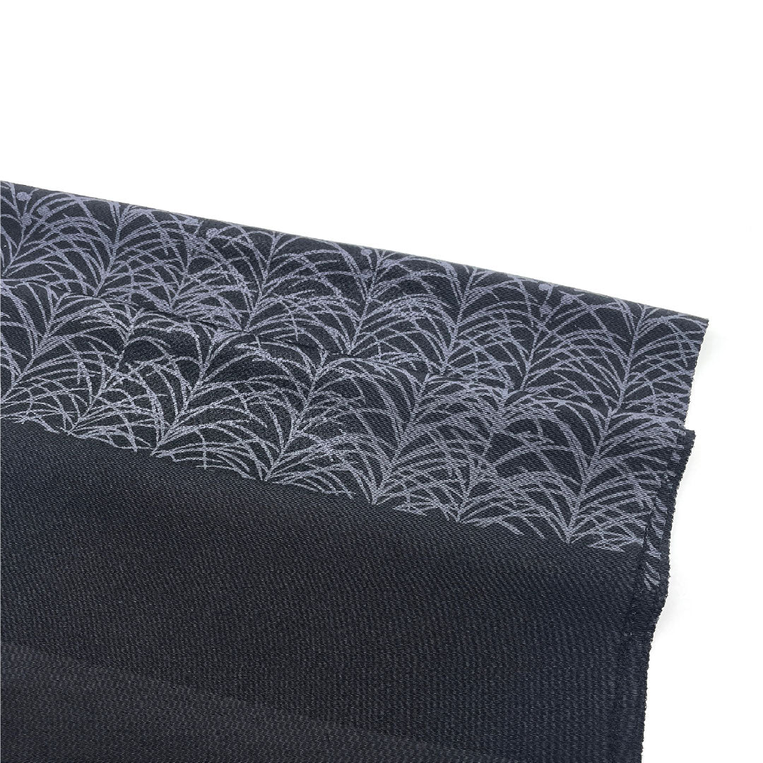 (新古品)帯揚げ 正絹 NEWランク セミフォーマル 黒色(くろいろ) 古典柄 松 長さ約176cm 幅約30cm 黒系 1136001671910