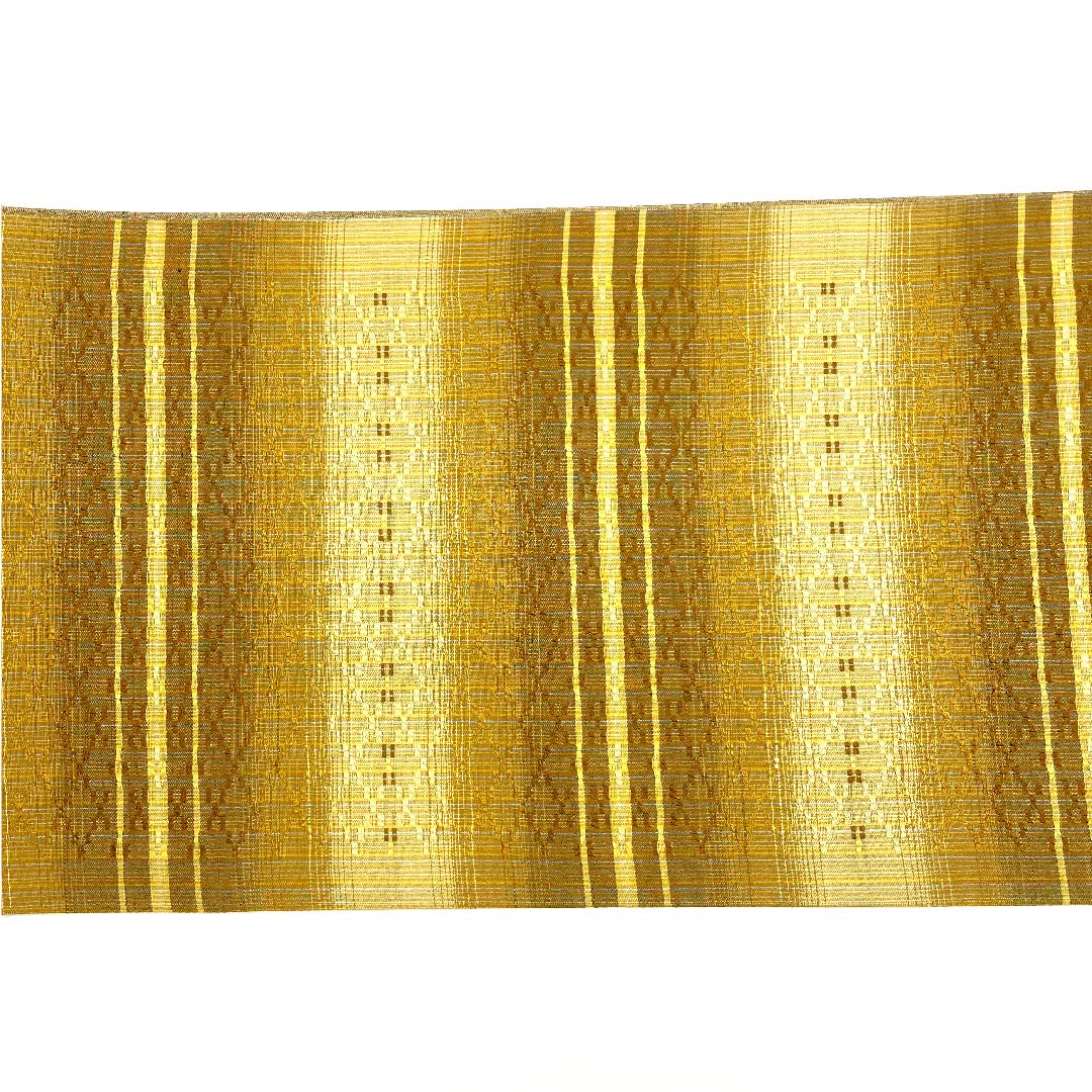 袋帯 花織 横段グラデーション 帯丈438cm 正絹 Sランク 全通 カジュアル グラデーション系 1123002732399