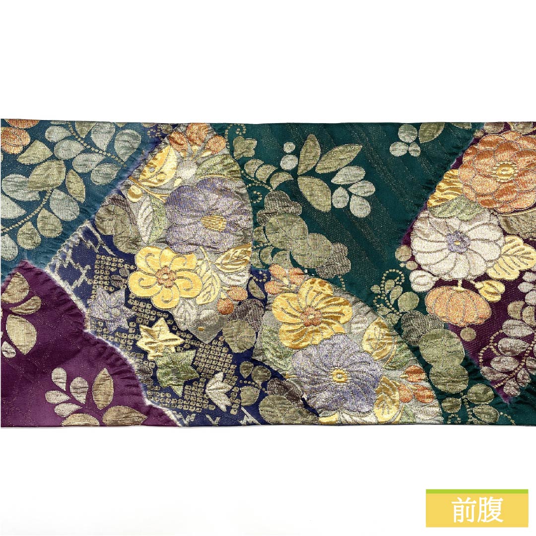 袋帯 正絹 グラデーション 花模様 帯丈420cm Sランク 六通 フォーマル グラデーション系 1123012082399