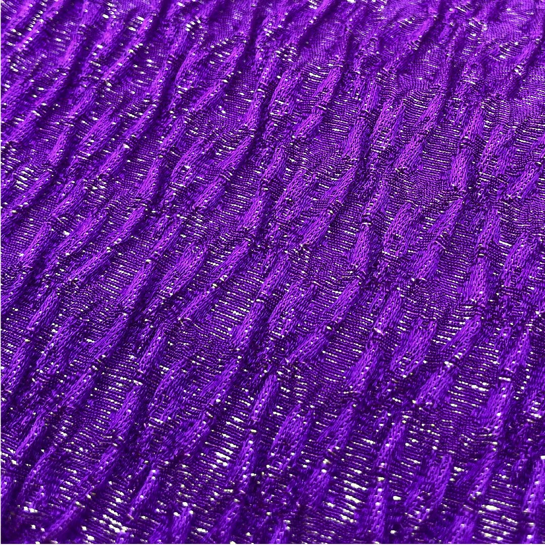 (新古品) 帯揚げ 正絹 フォーマル 赤紫色(あかむらさきいろ) 金糸使用 ふくれ織 振袖用 長さ約168cm 幅約21.5cm Sランク 紫系 1136000022920