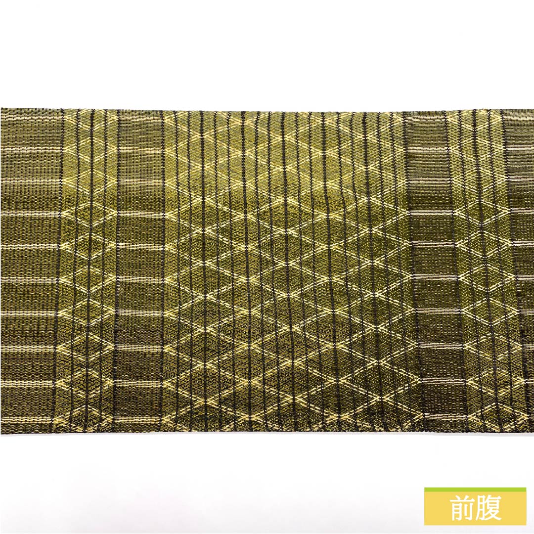 袋帯 正絹 組織り 幾何学模様 菱模様 帯丈442cm Sランク ポイント柄 カジュアル グラデーション系 1123013102399