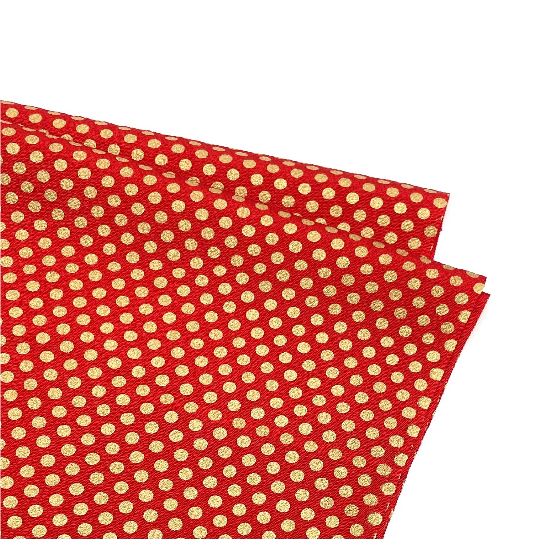 帯揚げ 正絹 セミフォーマル 土耳古赤色(とるこあかいろ) ドット リバーシブル カジュアル 長さ約172cm 幅約27cm Sランク 赤系 1136000402912