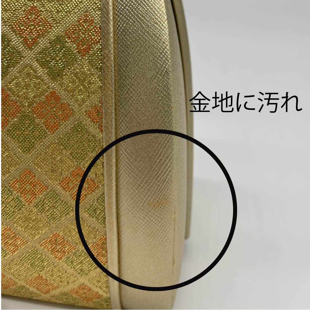 和装バック フォーマル 金色(きんいろ) 振袖用 花菱 古典柄 金系 Aランク 113900014321