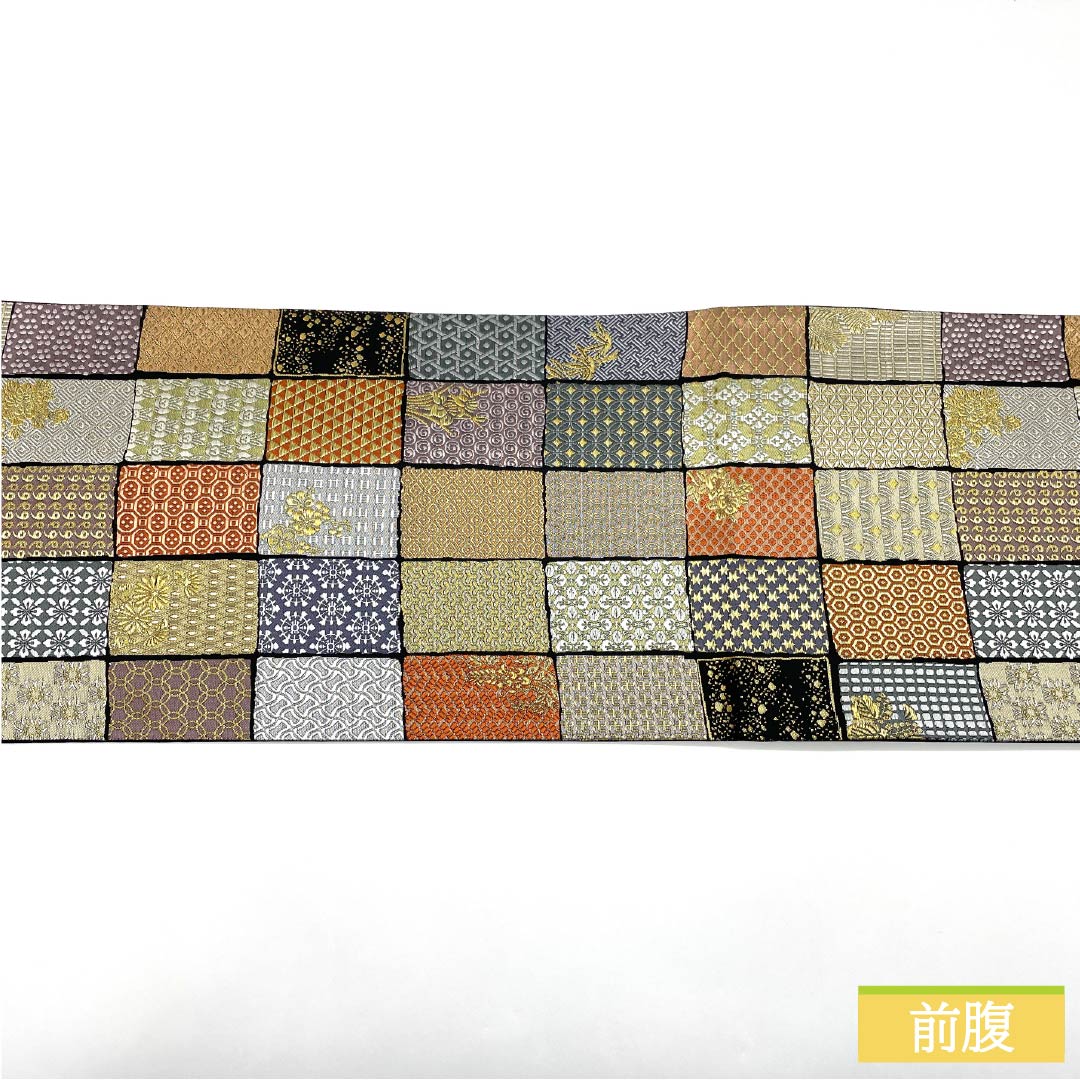 袋帯 正絹 Sランク 吉祥三十三宝 本金糸 古典柄 七宝 綾紗型 帯丈450cm 六通 セミフォーマル グラデーション系 1123015982499