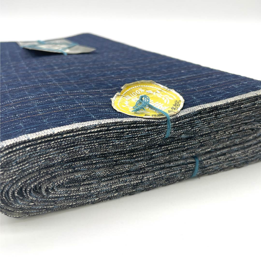 反物 浴衣 木綿 阿波しじら 重要無形文化財 正藍染 青黒色(あおぐろいろ) Sランク 紺系 1130000982918