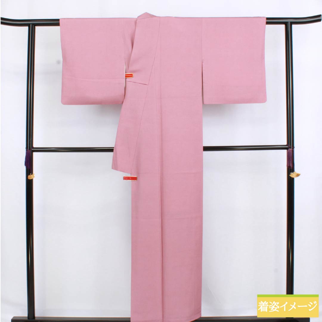 小紋 正絹 Sランク 身丈153.5cm 裄丈62.5cm 袷 美人祭色(びじんさいいろ) 江戸小紋 鮫柄 型染 ピンク系 1115006422213