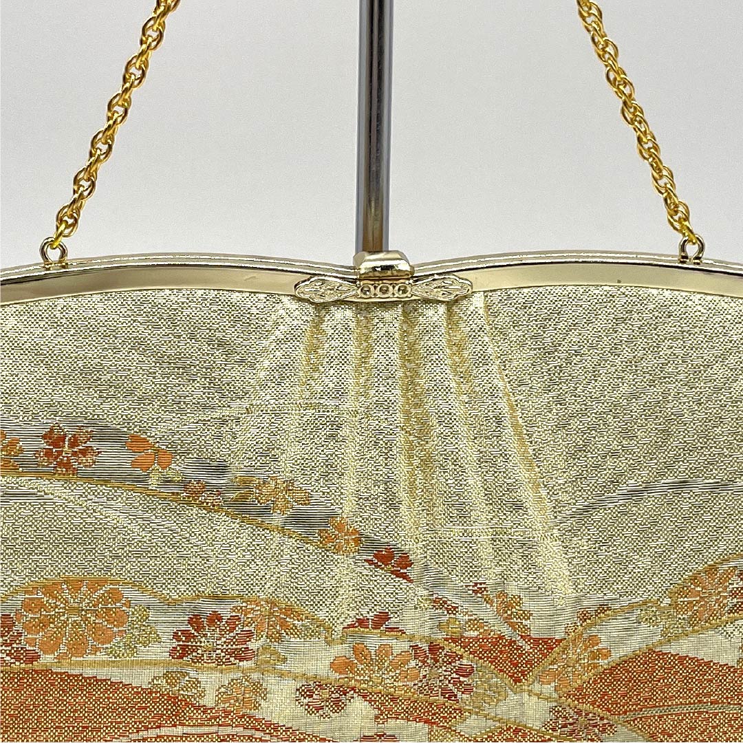 (新古品)草履バッグセット フォーマル Aランク 2way 佐賀錦 Mサイズ 金系 1133000323321