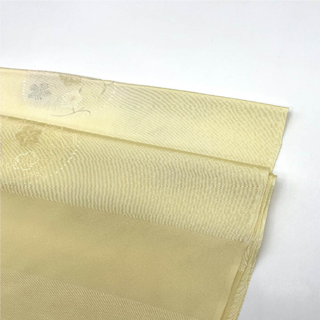 Obiage Silk S Rank Semi-formal Light Eggshell Floral Roundels Plum Length approx. 178cm Width approx. 31cm Yellowish 1136002732923
