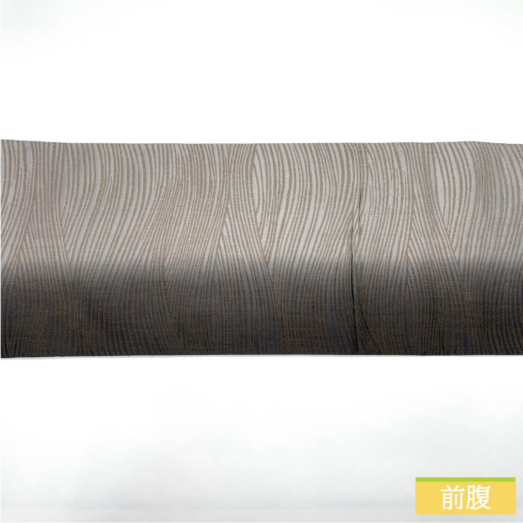 袋帯 正絹 抽象模様 帯丈456cm Sランク 全通 セミフォーマル モノトーン 1123014782427