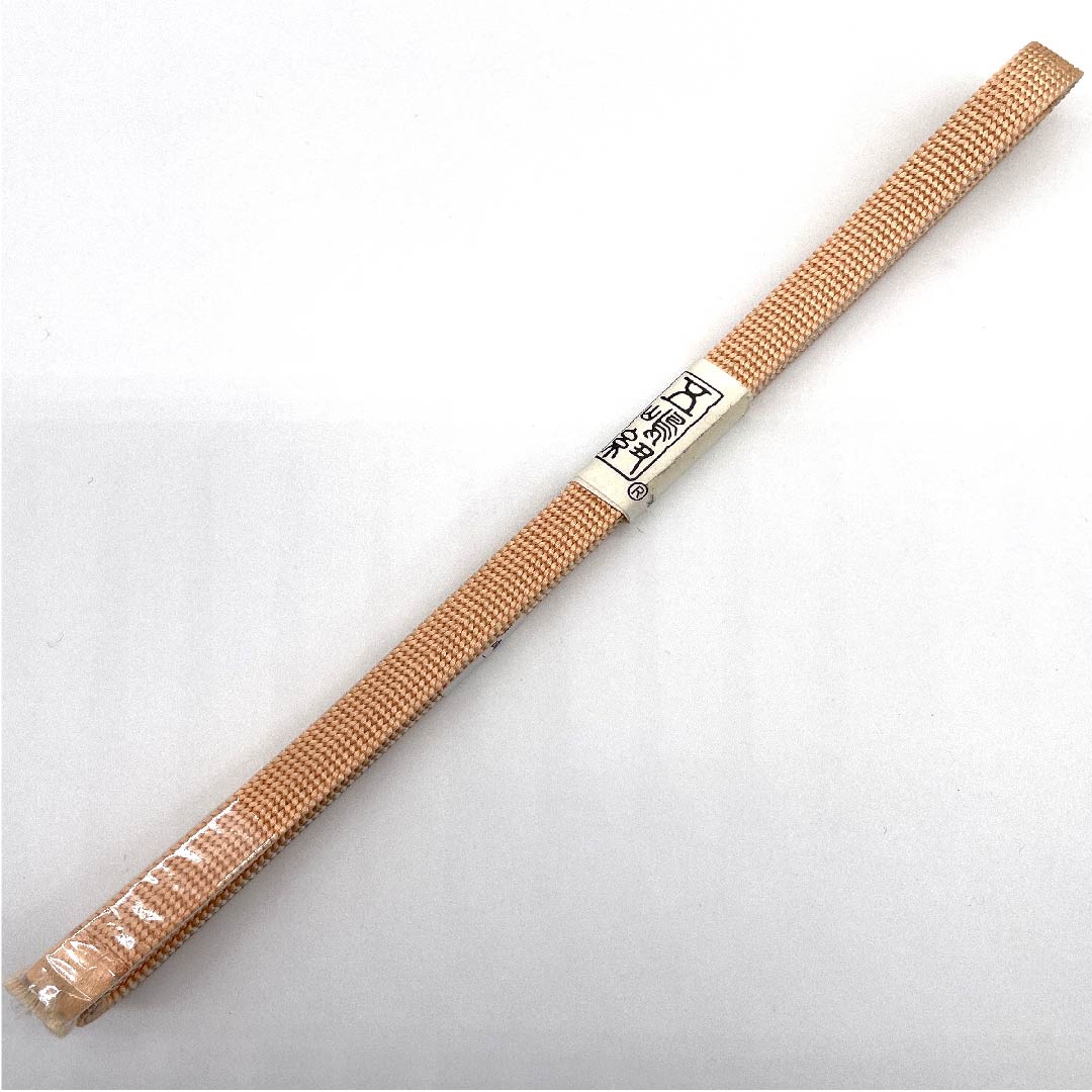 (新古品) 帯締め 正絹 三分紐 杏色(あんずいろ) 五嶋紐 新古品 長さ約130cm 幅約0.9cm カジュアル Sランク 橙系 1135000802326