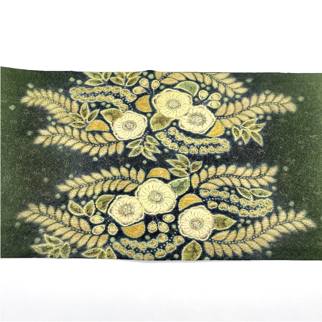 袋帯 島松鼠色(しままつねずいろ) 利休色(りきゅういろ) 辻ヶ花 帯丈456cm 正絹 Aランク ポイント柄 フォーマル 緑系 1123007523419