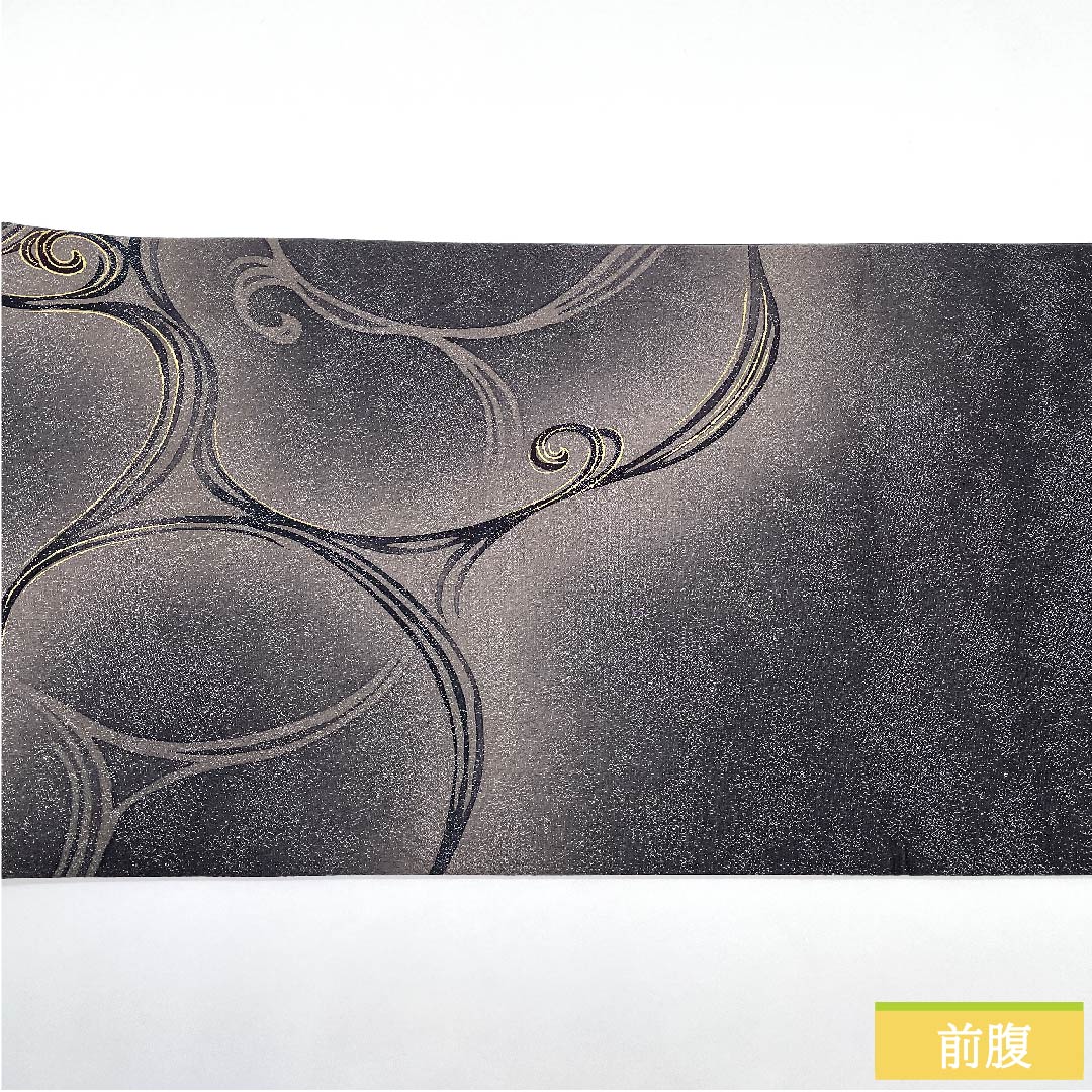 袋帯 具墨色(ぐずみいろ) 幾何学模様 長尺 帯丈470cm 正絹 Sランク ポイント柄 セミフォーマル 黒系 1123009612410