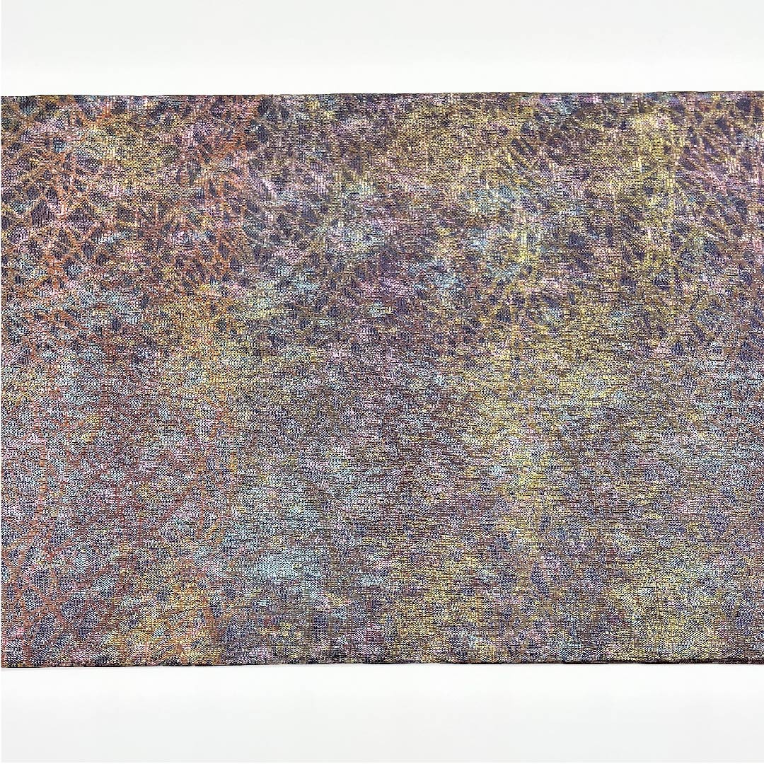 Fukuro Obi (Fukuro obi) in poppy purple, reversible, flowing lines, horizontal stripes, obi length 442cm, pure silk, A rank, full length, semi-formal, gradation style, 1123005483399