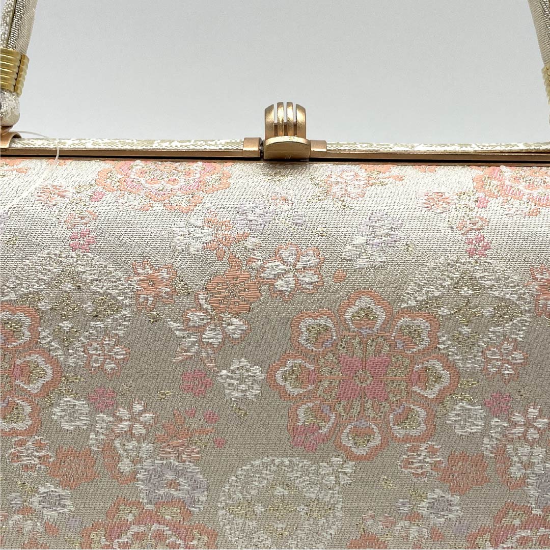 (新古品)草履バッグセット フォーマル Aランク 華文 帯地 Lサイズ 金系 1133000423421