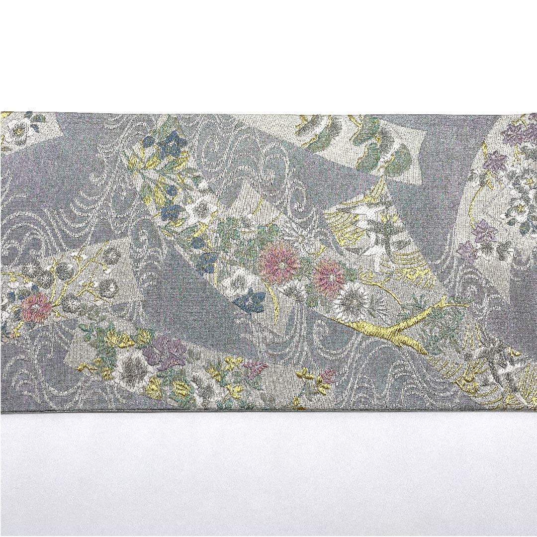 袋帯 観世流水 吉祥文様 帯丈430cm 正絹 Aランク 六通 フォーマル グラデーション系 1123007613399