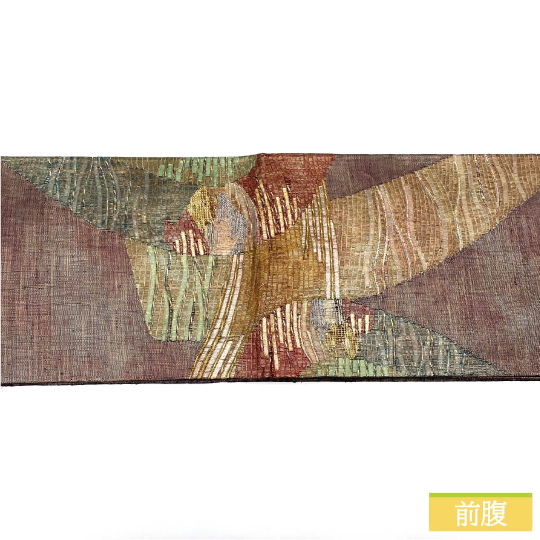 袋帯 正絹 Sランク 紙布 抽象模様 帯丈458cm ポイント柄 セミフォーマル グラデーション系 1123015952499